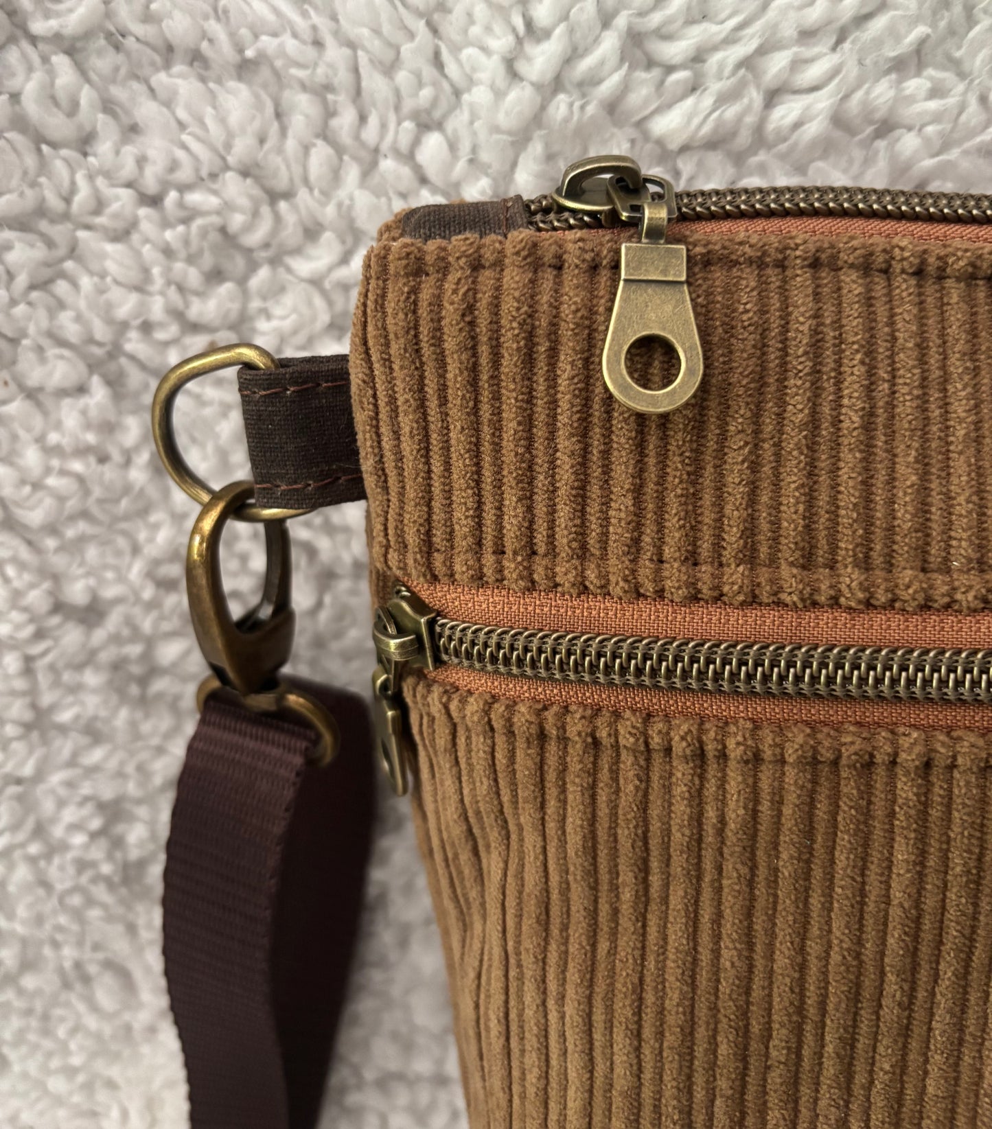 Brown Corduroy Purse