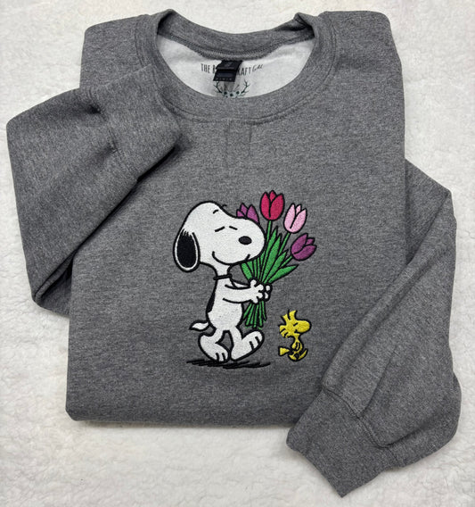 Snoopy Tulip Crewneck