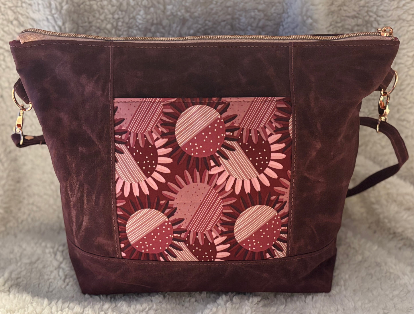 Wine Floral Purse