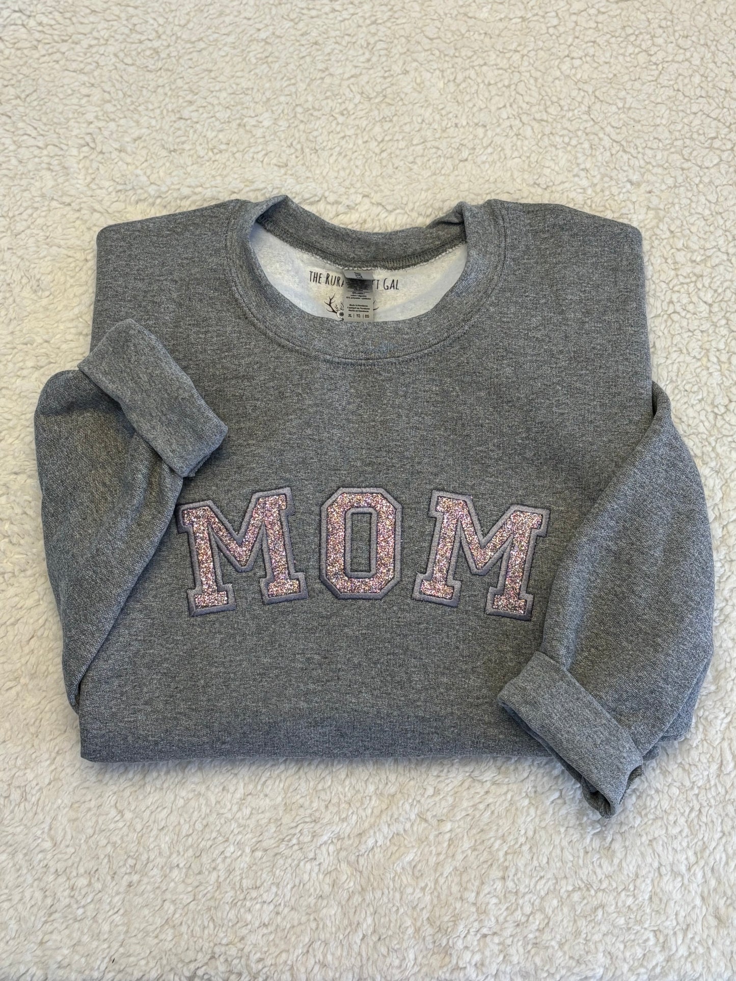 Mom Glitter Crewneck