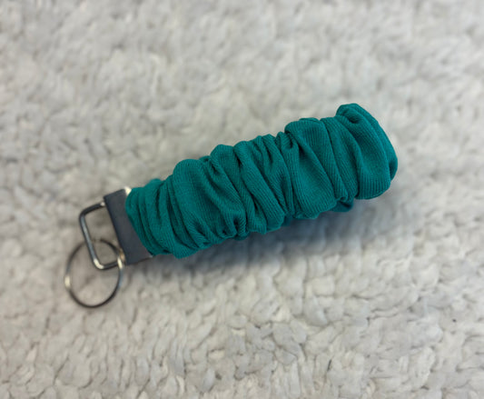 Teal Scrunchie Key Wristlet