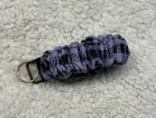 Purple Plaid Flannel Scrunchie Key Wristlet