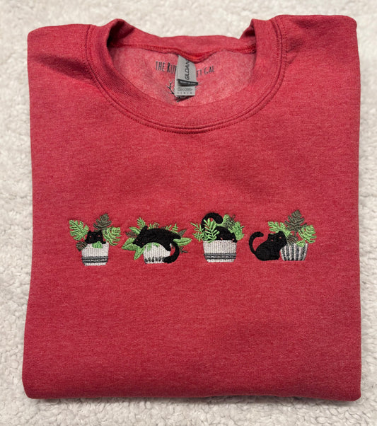 Black Cats & Monsteras Crewneck