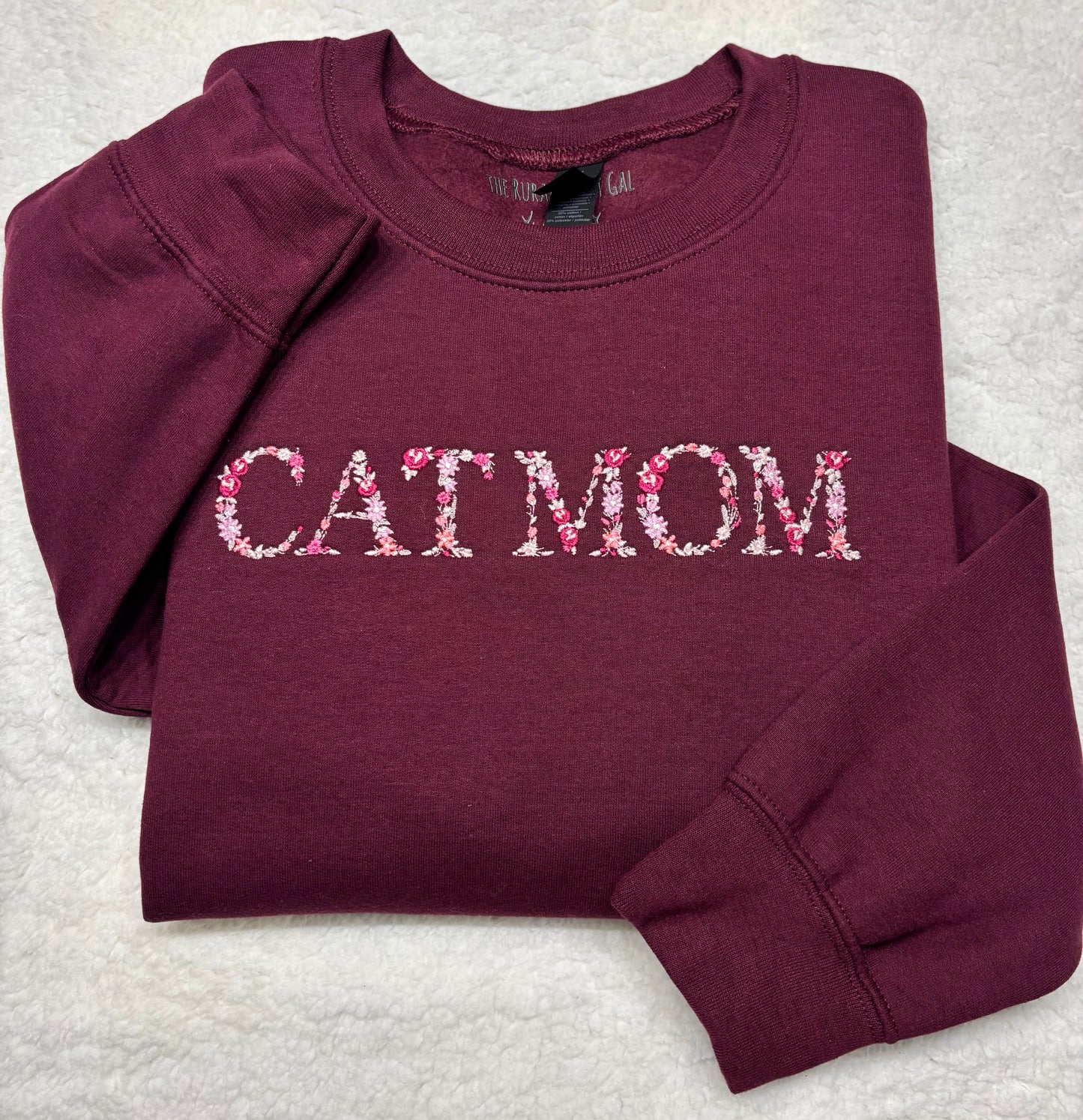 Floral Cat Mom Crewneck