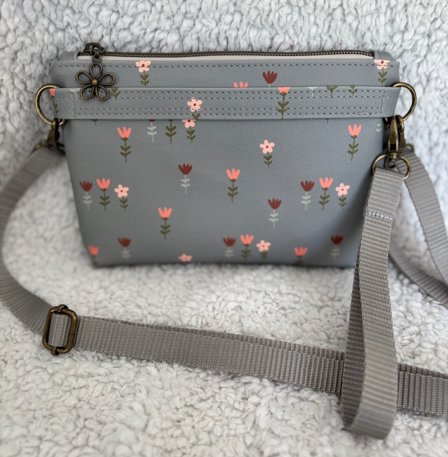 Floral Wristlet Crossbody Bag