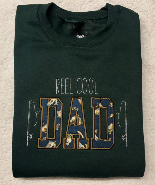 Reel Cool Dad Appliqué Crewneck