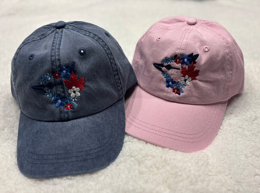 Floral Jay Pigment-Dyed Hat