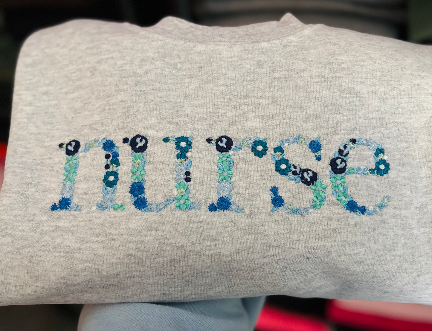 Floral Nurse Crewneck