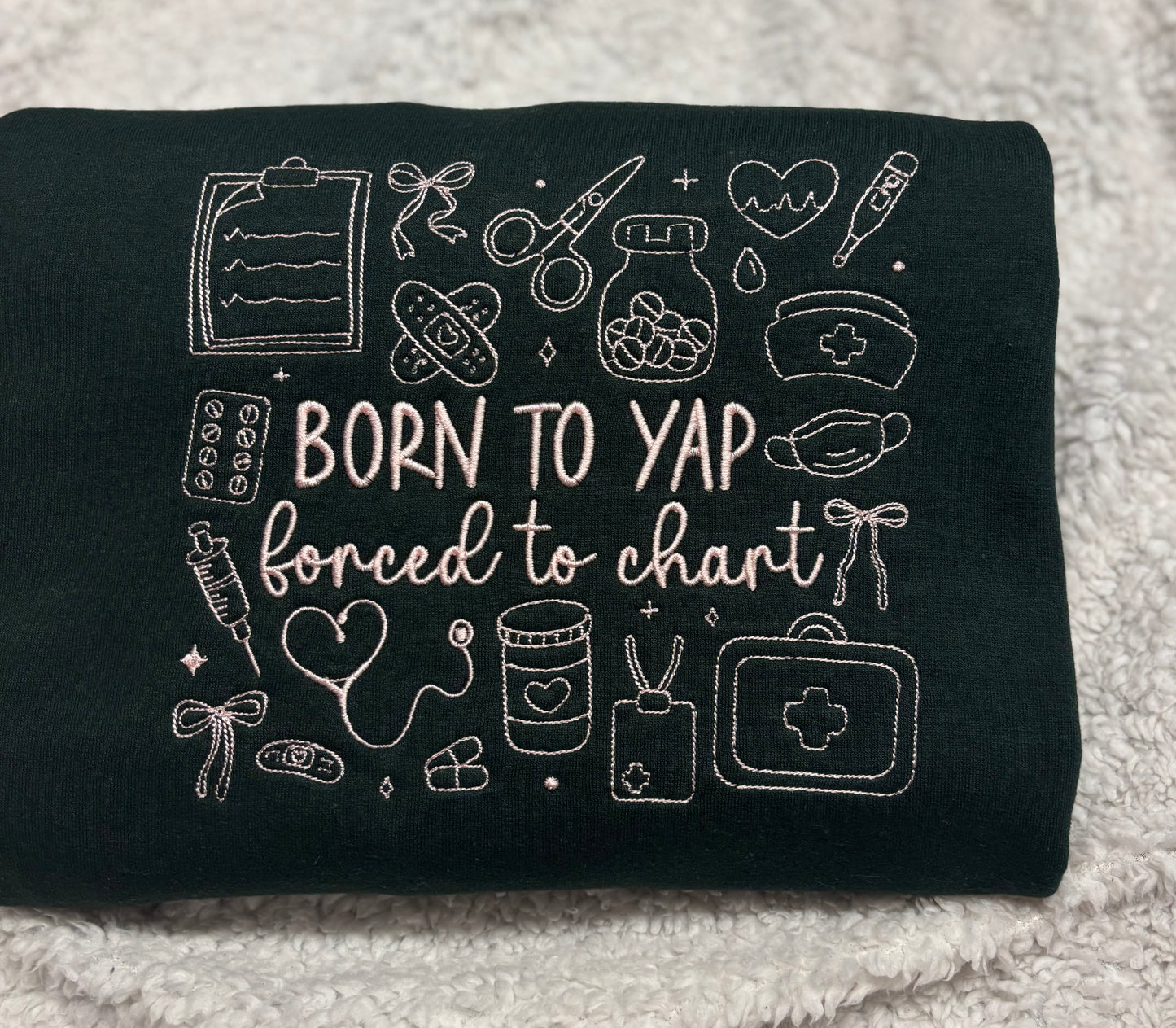 Born To Yap, Forced To Chart Crewneck
