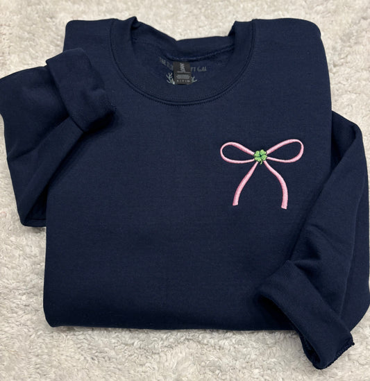Bow Clover Crewneck