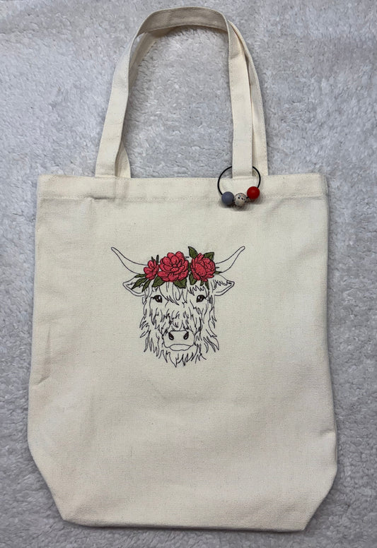Highland Cow Canvas Bag