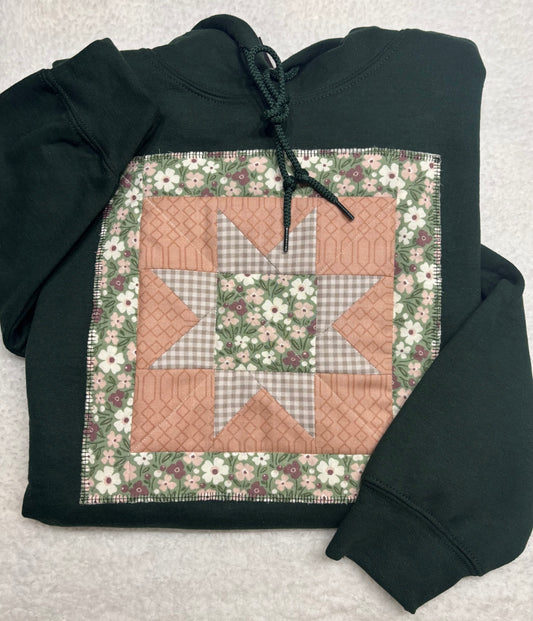 Quilted Panel Hoodie