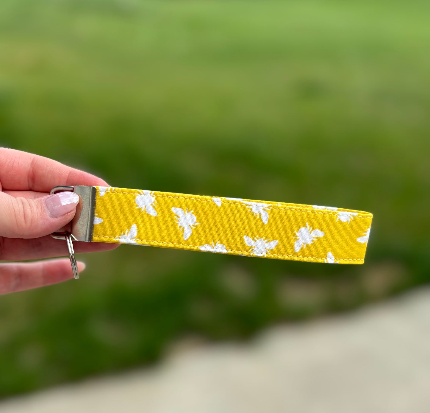 Yellow Bee Key Wristlet