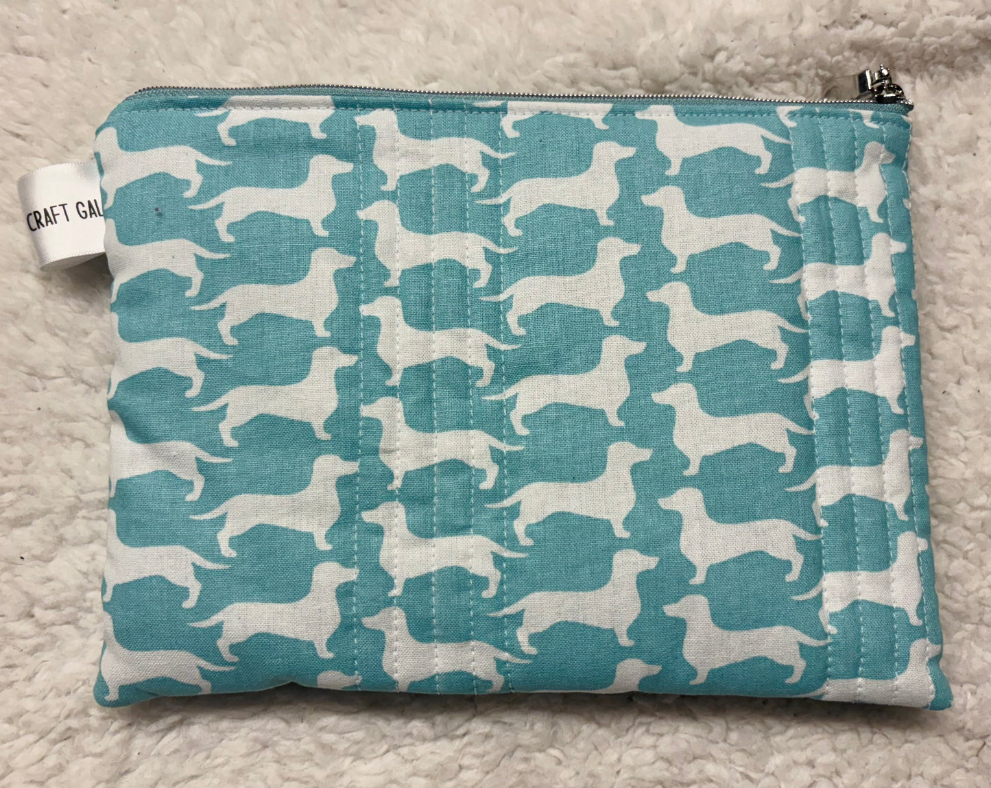 Dachshund Quilted Cosmetic Bag