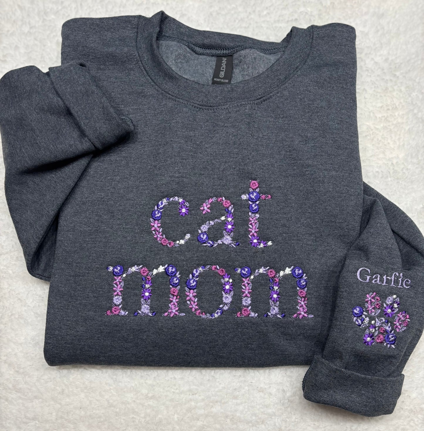 Floral Cat Mom Crewneck/Hoodie