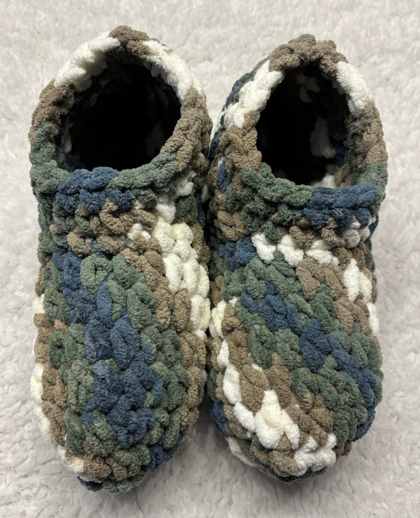 Green Multi Colour Super Soft Slippers -M