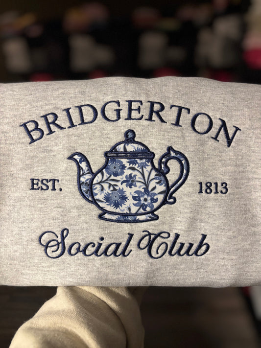 Bridgerton Social Club Appliqué Crewneck