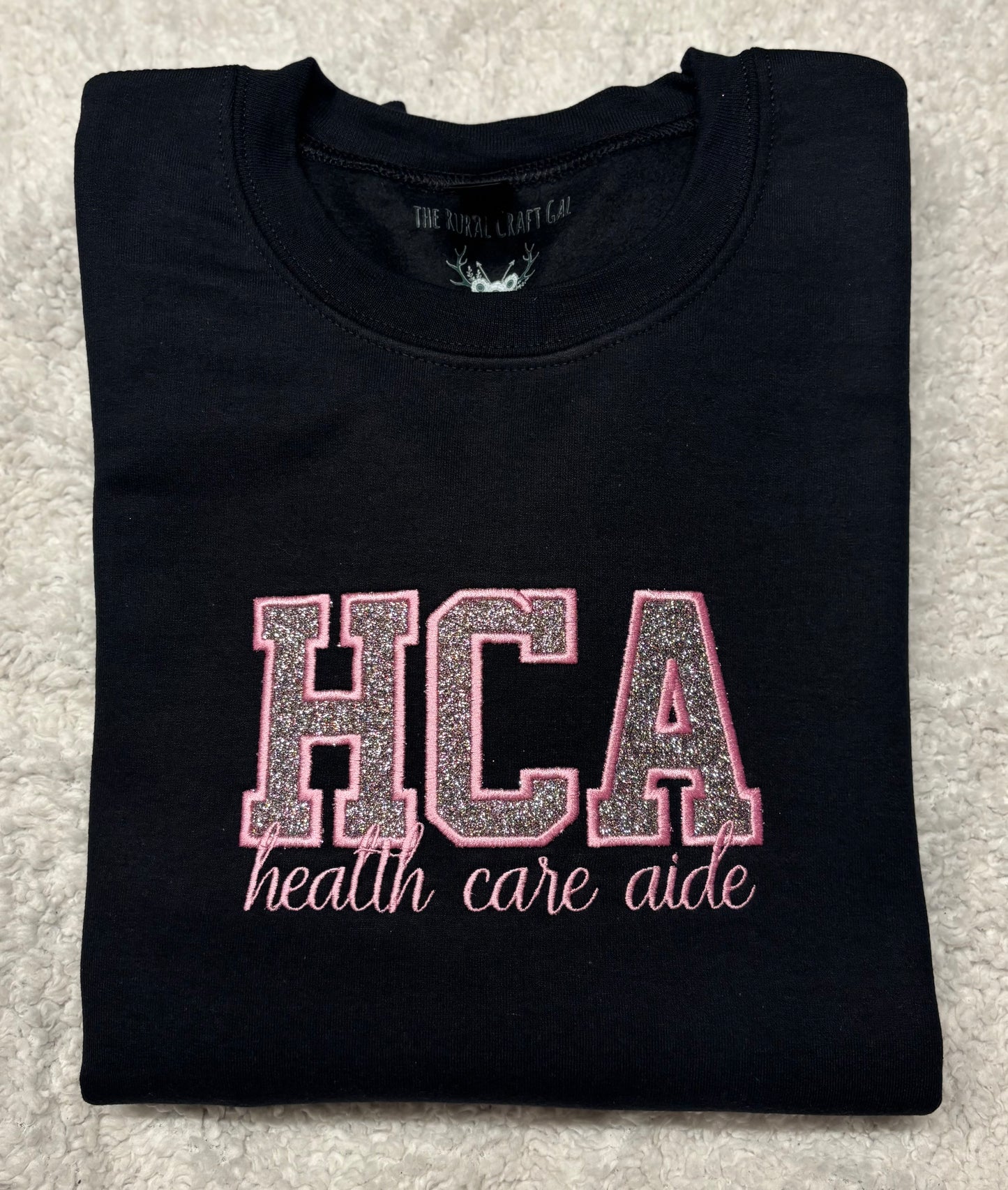 HCA Glitter Appliqué Crewneck