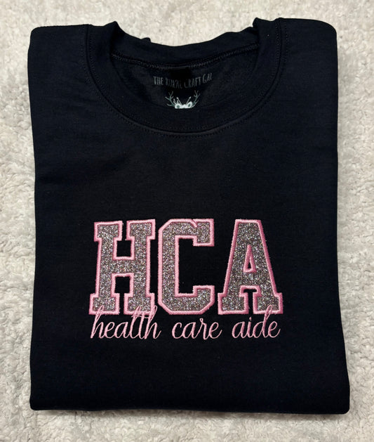 HCA Glitter Appliqué Crewneck