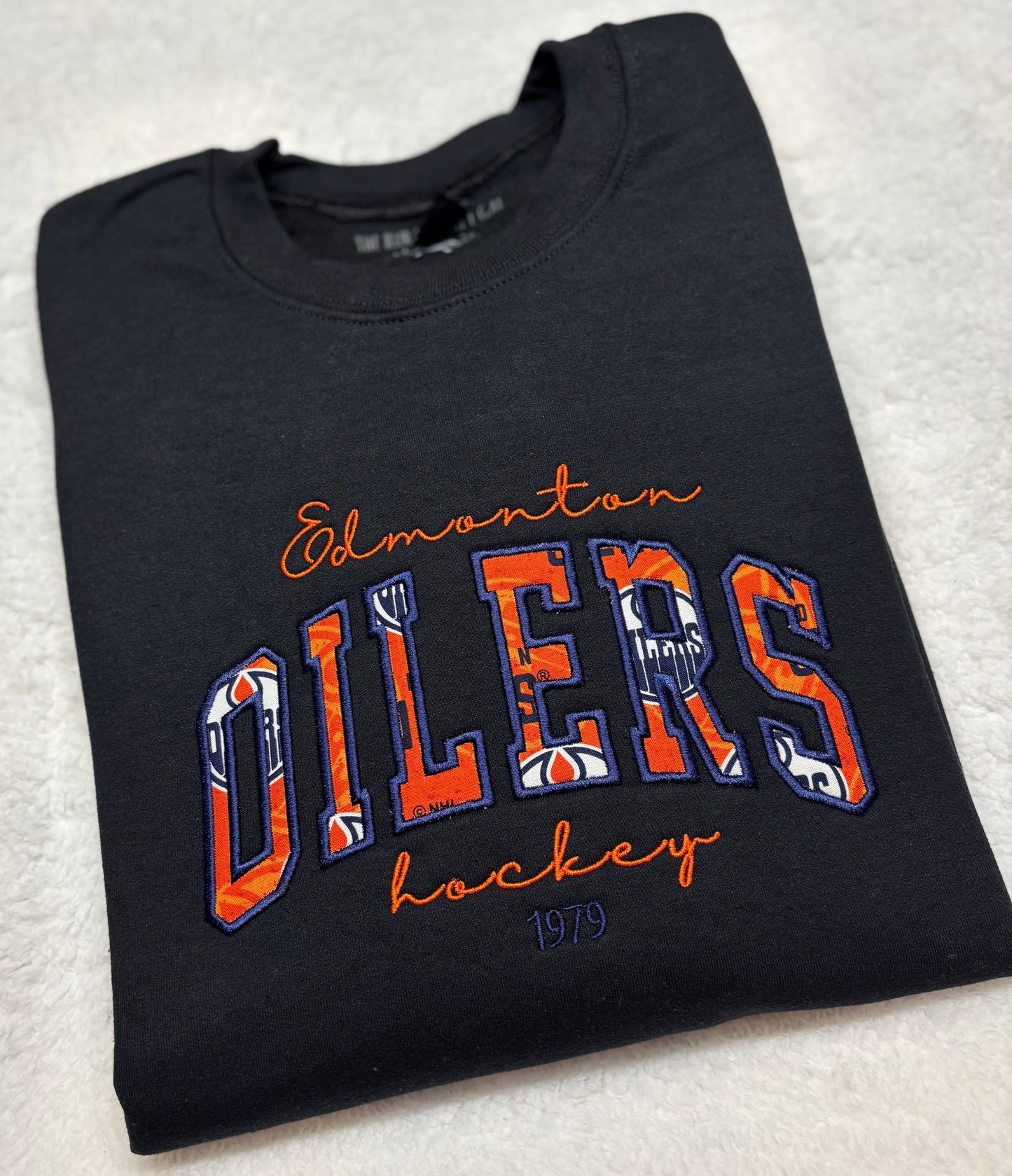 Oilers Appliqué Crewneck