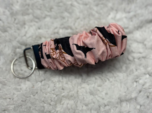 Rose, Crow & Bat Scrunchie Key Wristlet