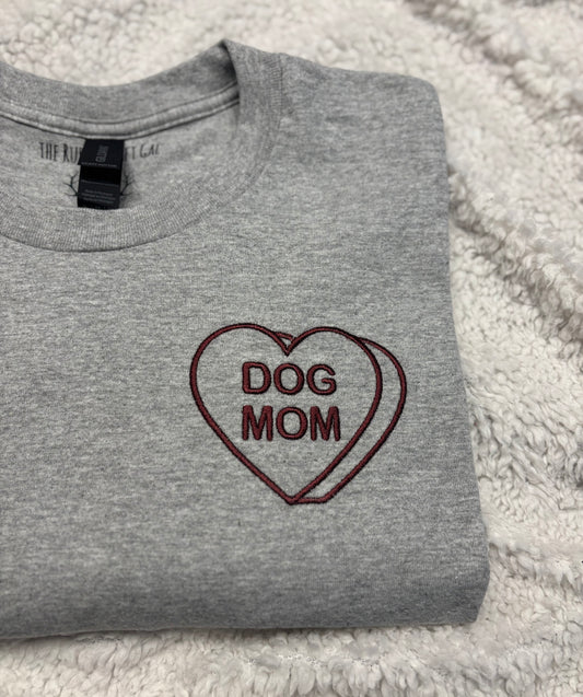 Dog Mom Candy Heart T-Shirt