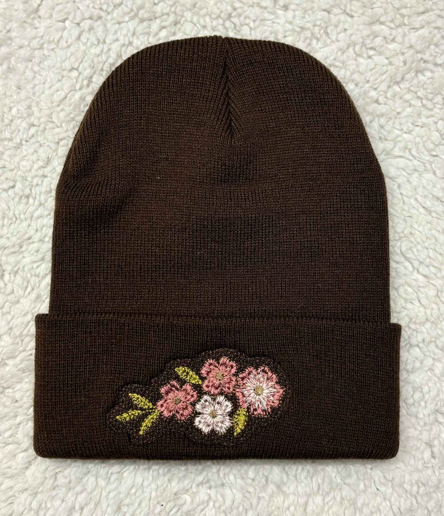 Embroidered Floral Toque