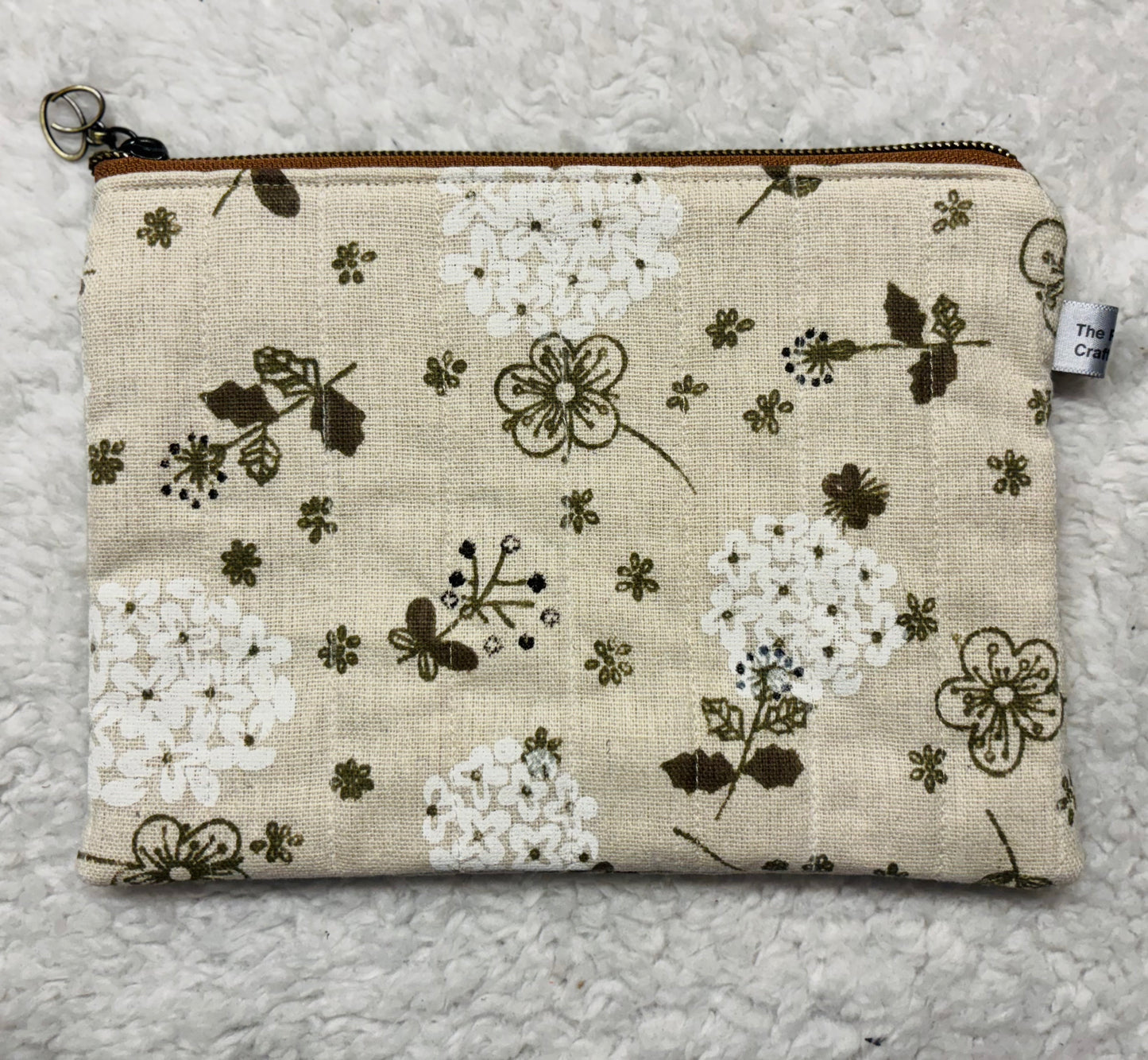 Floral Quilted Cosmetic Bag