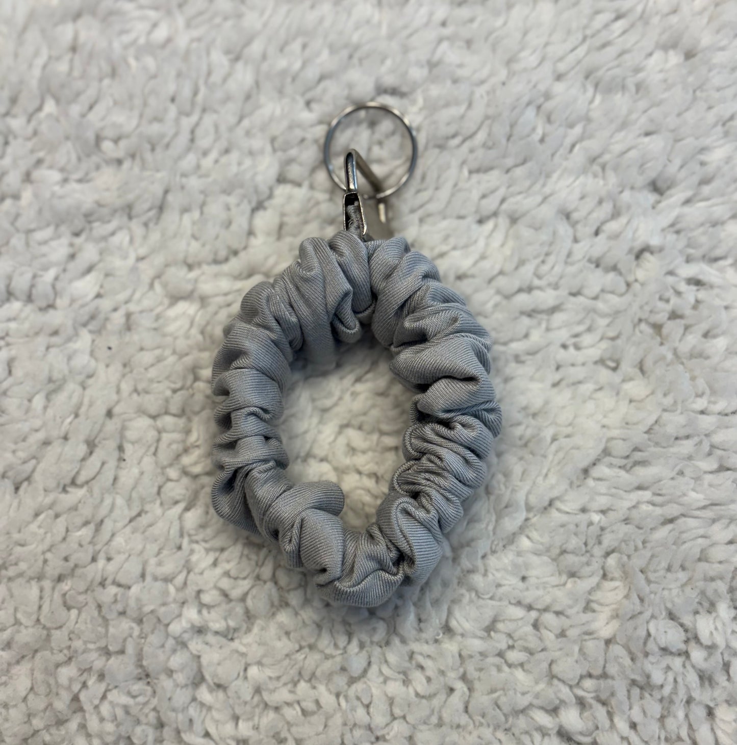 Light Grey Scrunchie Key Wristlet