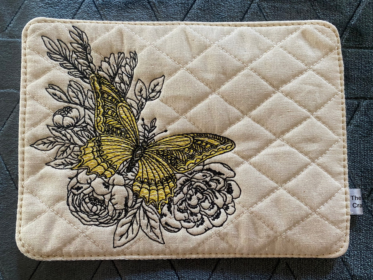 Yellow Butterfly Mug Rug