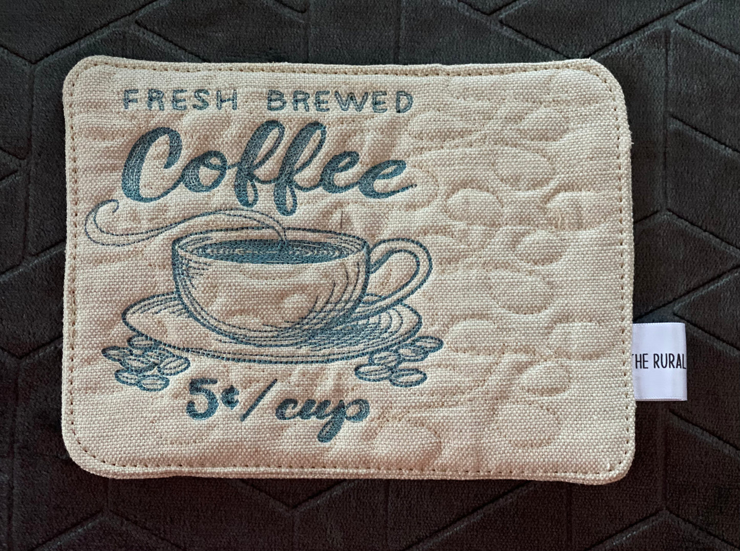 Vintage Coffee Cup Mug Rug