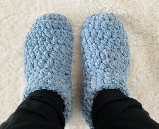 Blue Super Soft Slippers -M