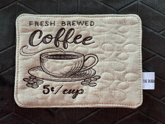 Vintage Coffee Mug Rug
