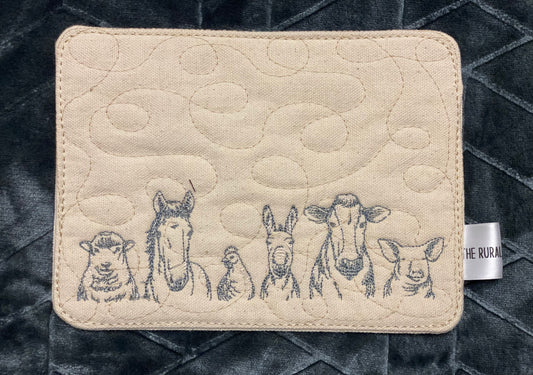 Farm Animal Mug Rug